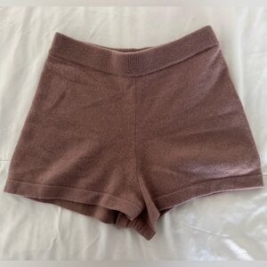 Else Women's High Waist Brown Cashmere Shorts XS